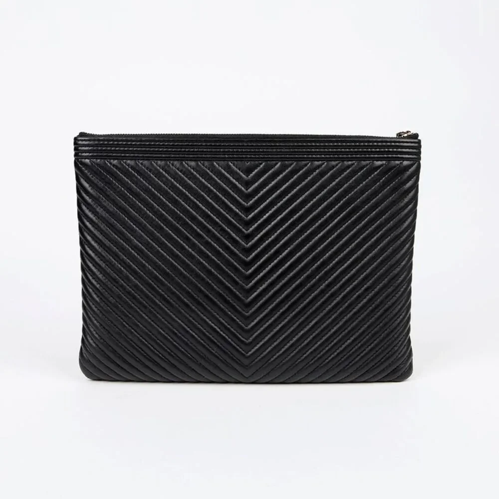 Chevron Boy New Medium Clutch